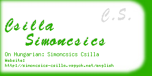 csilla simoncsics business card